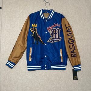NWT Jean Michel Basquiat Members Only Mona Lisa Bomber Varsity Jacket, Men's M